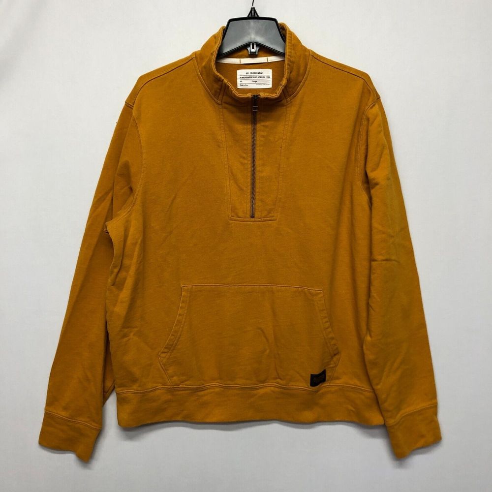 REI Co-Op Men Pullover Quarter-Zip Sweatshirt Top Size Large B227 -14